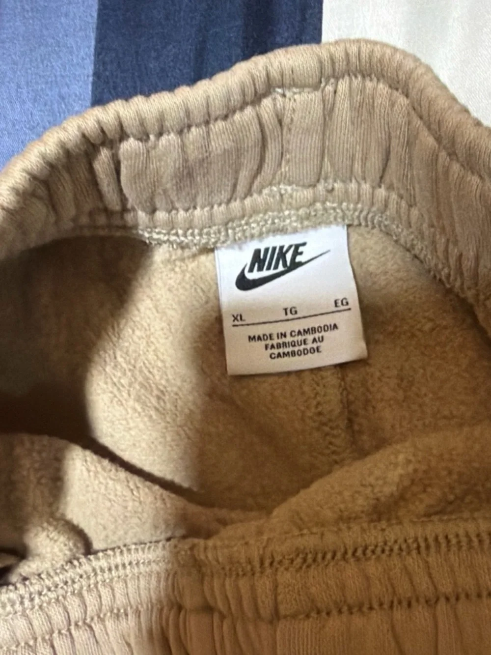 Nike Kids Tan Cargo Joggers with Drawstring Waist